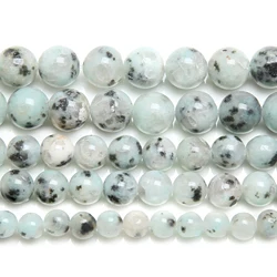 9th Aug Natural Sesame Stone Kiwi Jasper Round Loose Beads 4 6 8 10 12MM Pick Size for Jewelry Making