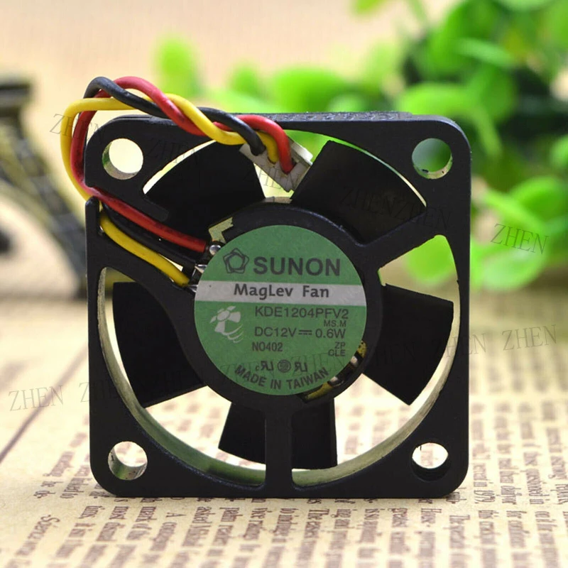 S for SUNON KDE1204PFV2 12V 0.6W 8500rpm 3 line mute magnetic suspension fan