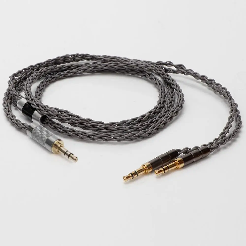 8-adriges OCC symmetrisches Audiokabel mit 4,4 mm und 2,5 mm Anschlüssen | Kompatibel mit Hifiman Ananda, Sundara, HE1000se, SONY Z7M2 und mehr | 3,5mm