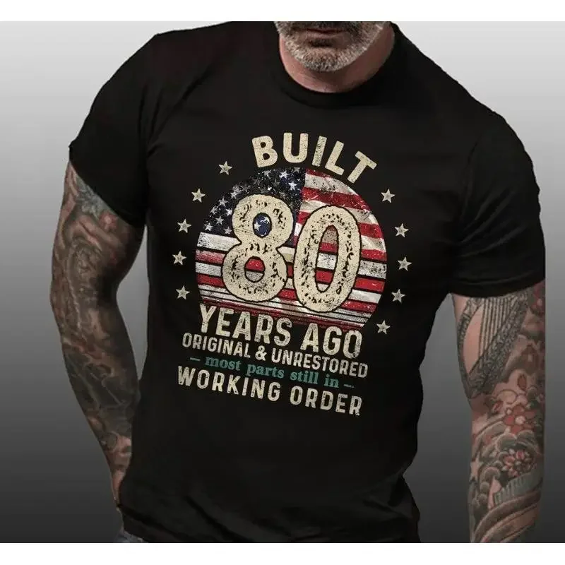 Built 80 Years Ago T Shirt Vintage 1944 0Th Birthday Turning
