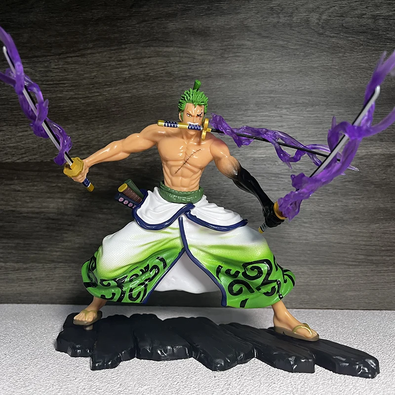 23cm One Piece Zoro Figure Wano Country Roronoa Zoro Sword Enma PVC Action Figures GK Statue Collection Model Toys for Kids Gift