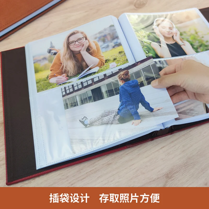 Customized. Guangmei Leather Surface Photo Album 7inch Photo Pocket Storage Book Album