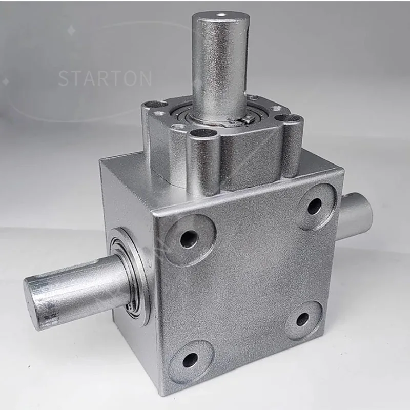Right Angle Conical Bevel Gearbox Right Angle Commutator Device Speed Ratio 1:1 T-Type 90 Degree Commutator