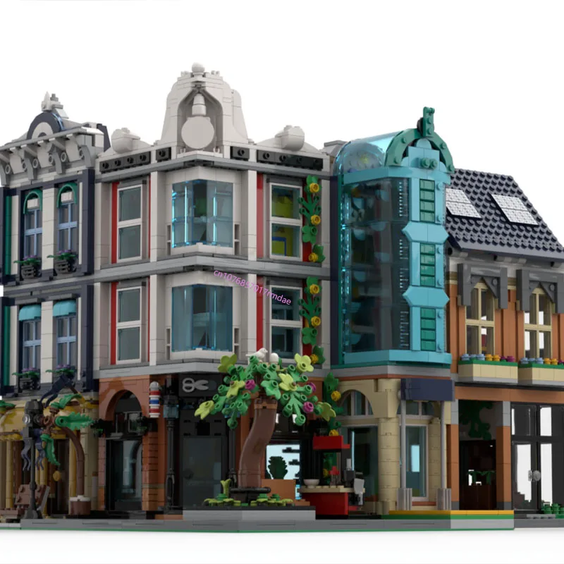 NEW 1756PCS City Hot Selling Street View Moc Modular Downtown Arcade creative ideas Children Toy birthday Gift Blocks MOC-60380