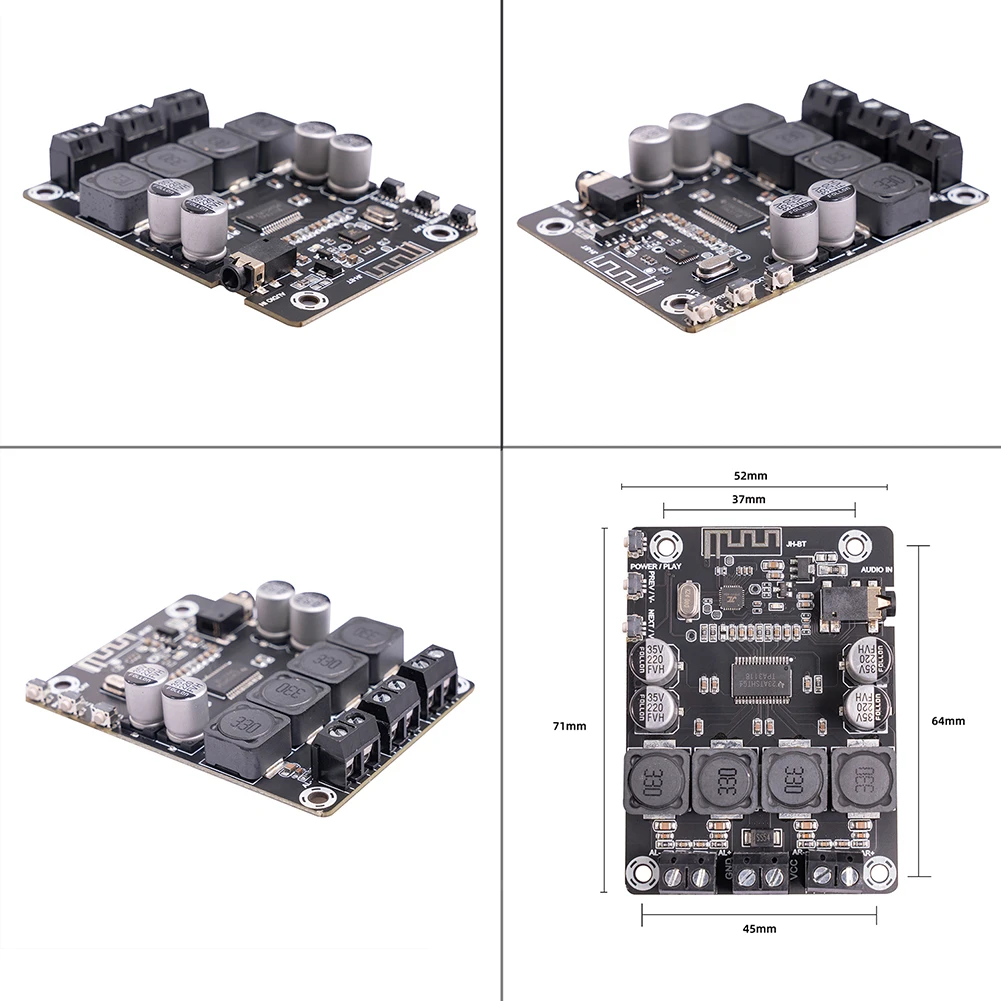 TPA3118 Audio Power Amplifier 3.5mm Stereo 2x45W Audio Power Amplifier Board 12V 24V Digital Power Amplifier Integrated Circuits