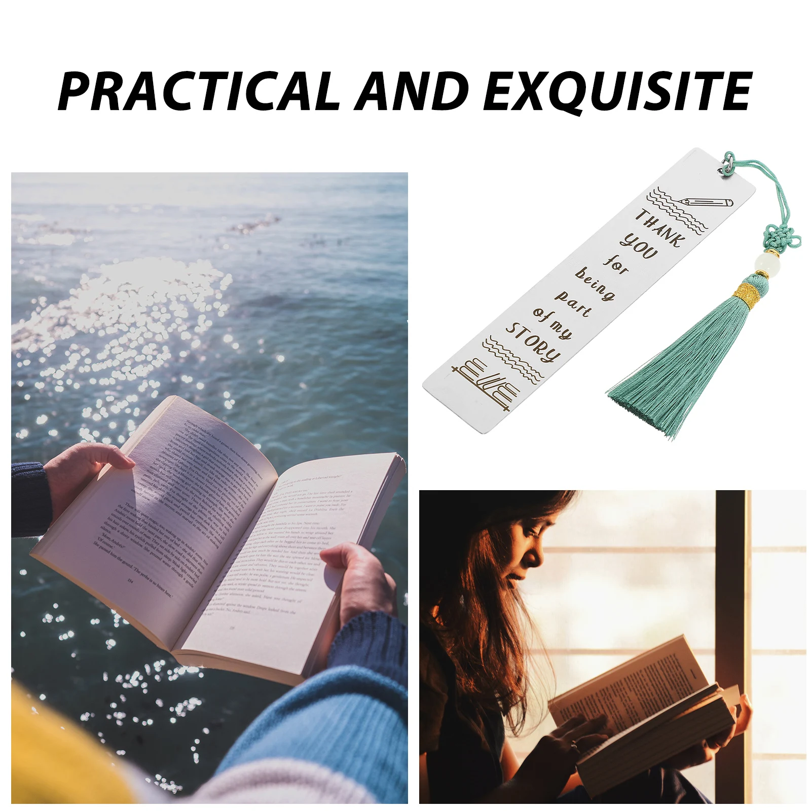 

Sturdy Stainless Steel Bookmark Portable Lightweight Page Holder for Readers Students Teacher Gifts Creative Metal Bookmarks