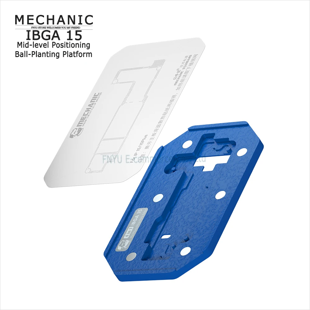 

Оловянный шаблон для посадки MECHANIC IBGA 15, позиционирование среднего уровня, платформа для посадки шаров для IP 15 Pro Max Mini BGA, трафарет для реболлинга