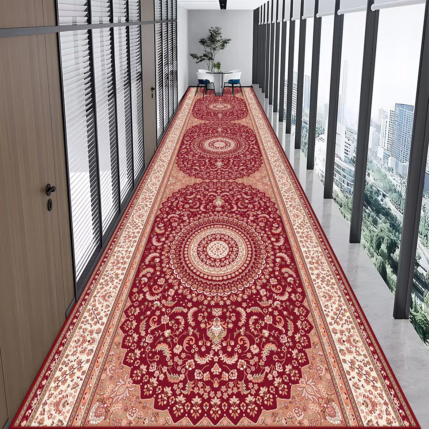 

Persian Style Hallway Long Carpet big Size Home Corridor Decoration Rug Soft Lint-free Easy Clean Lobby Passageway Antislip Mat