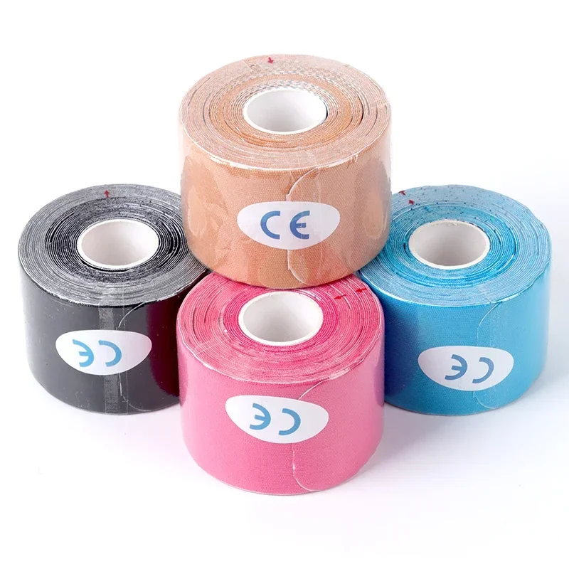 1Roll Precut/Uncut Kinesiology Tape Boob Tape Muscle Pain Relieve Fitness Breathable Waterproof Sports Therapeutic Adhesive Tape