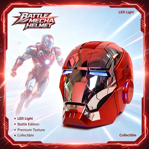 1:1 Iron Man MK5 Helmet Wearable Full Face Mask Voice Control Electric Open Close Light Up Cosplay Props For Adult Collection Gi