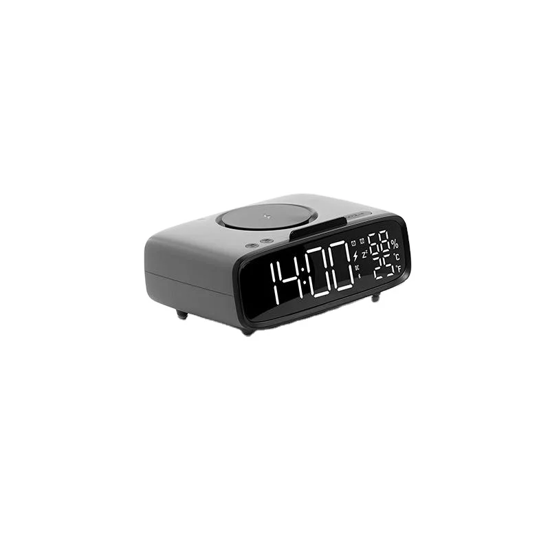 Manufacturer sell Multifunction Time Display 3 In 1 Digital Alarm Clock Wireless Charger With Led Night Light