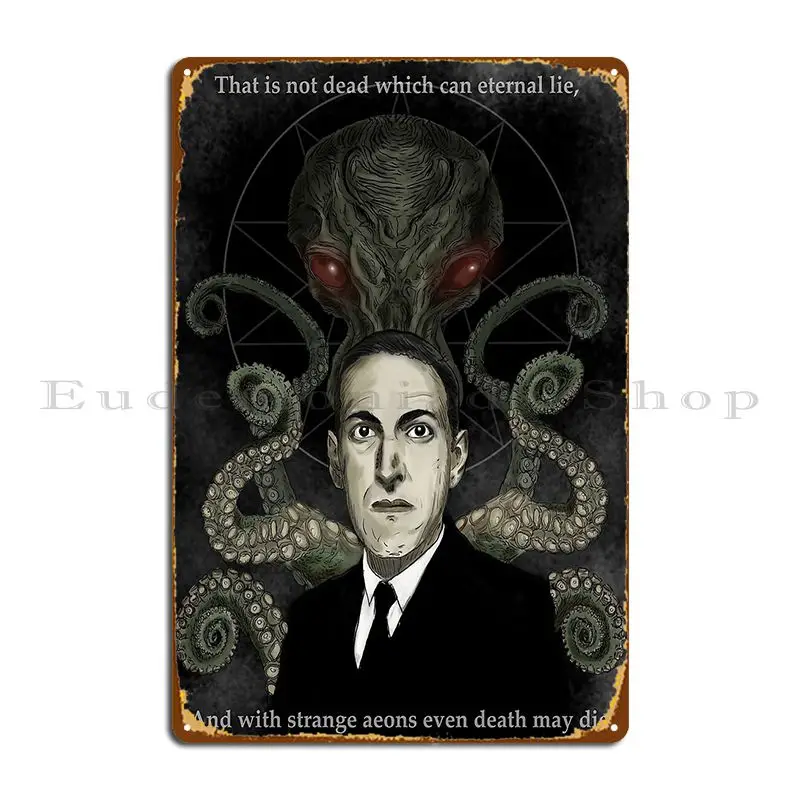 Hp Lovecraft Dungeonmusings Metal Plaque Home Printed Wall Decor Cinema Club Tin Sign Poster