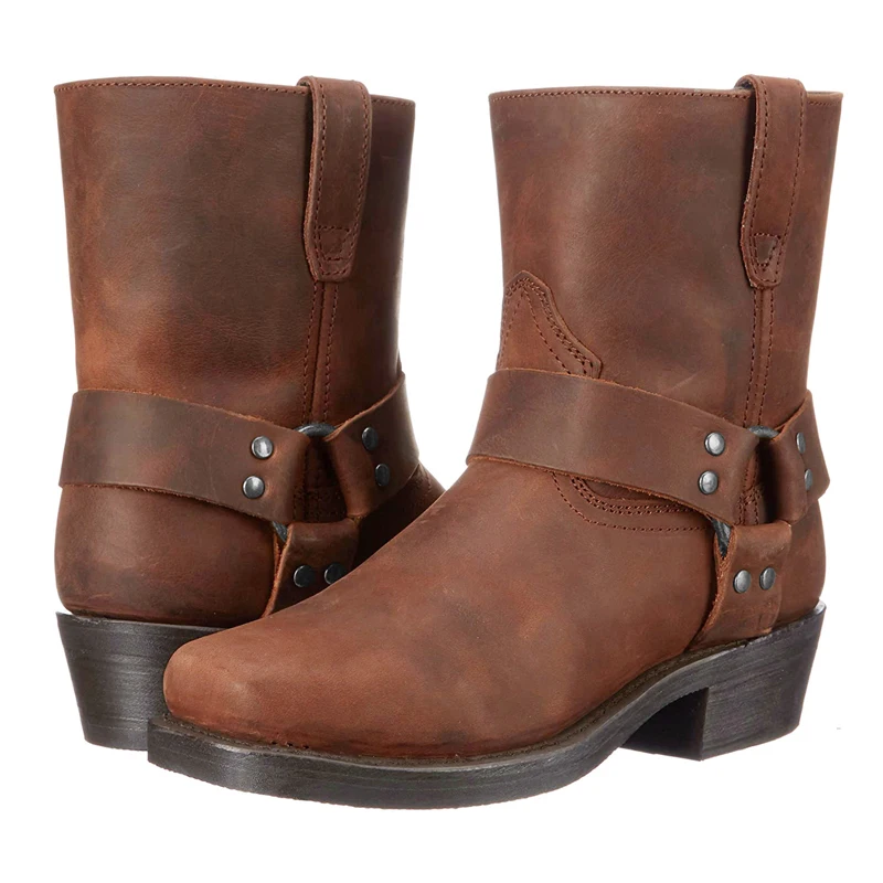 2024 nuovi stivali Western da uomo all'aperto stivali da Cowboy Vintage stivali da cavaliere Comfort leggeri maschili scarpe autunno inverno di grandi dimensioni 48