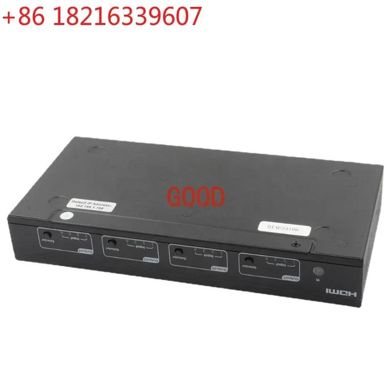 TAO 4x4 HDMI Matrix 4K@60Hz 18Gbps HDMI Matrix HDCP 2.2 Panel Button, Local IR,
