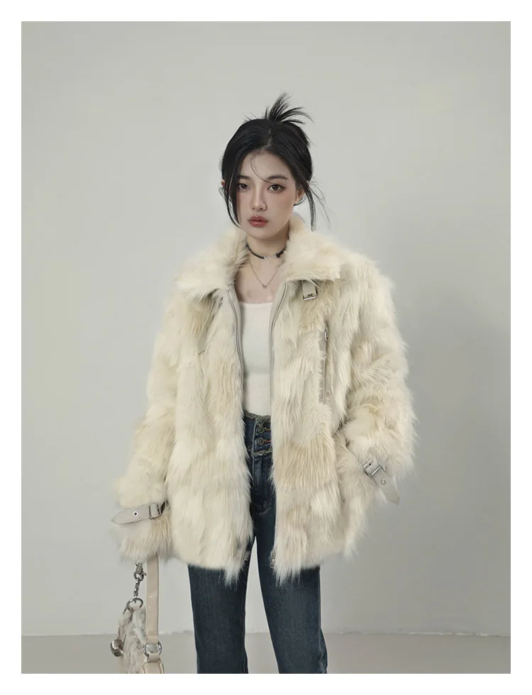 2025 เสื้อผ้าสตรี ขนเทียมหนาพิเศษ สำหรับฤดูหนาว รุ่นใหม่ 1205