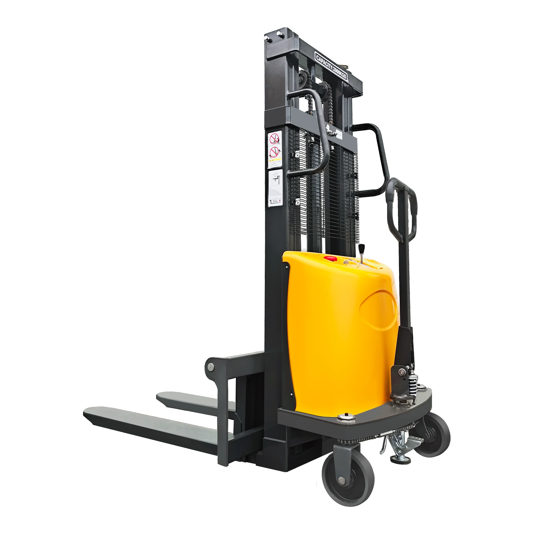 

BAIJIANG MES10 Increased height 4000mm Hydraulic electric forklift truck Hand-push elevated truck Semi-electric forklift truck