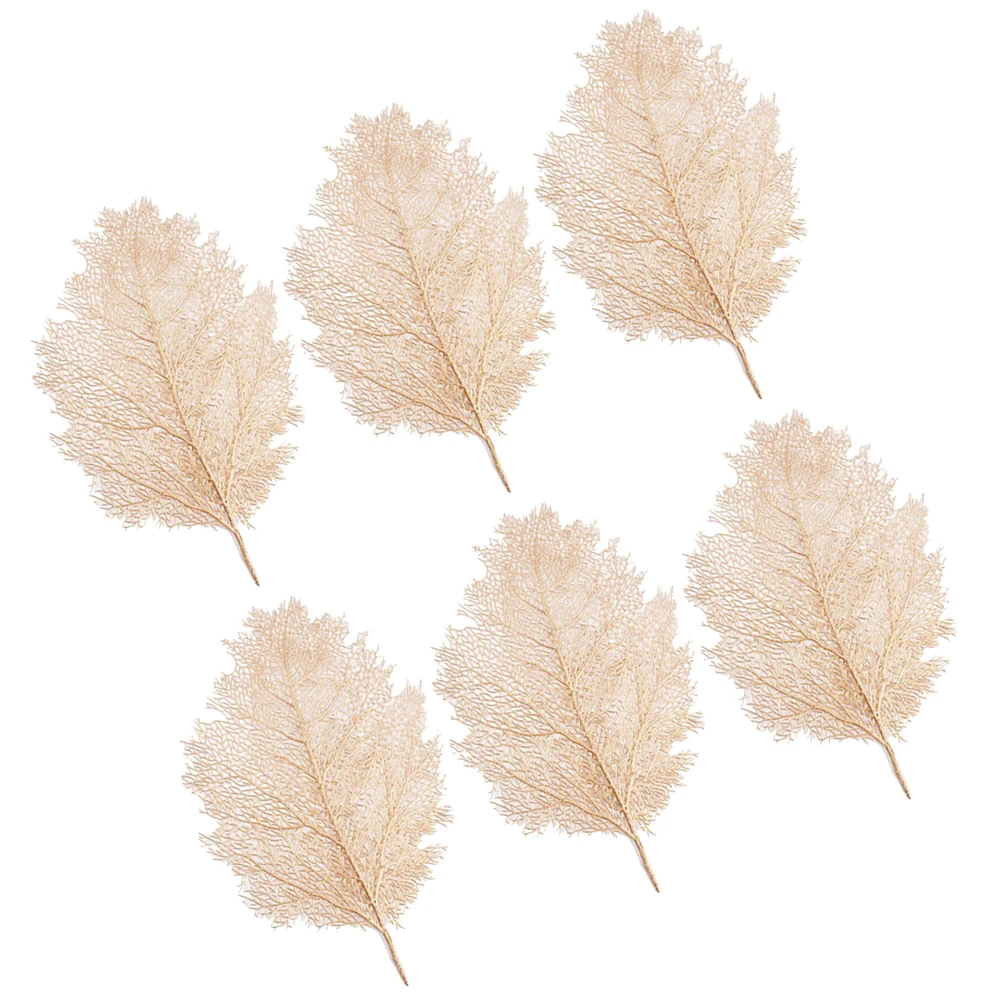 

6 Pcs Table Mat Simulated Coral Branch Placemat Dinner Mats for Dining Heat Insulation Coasters