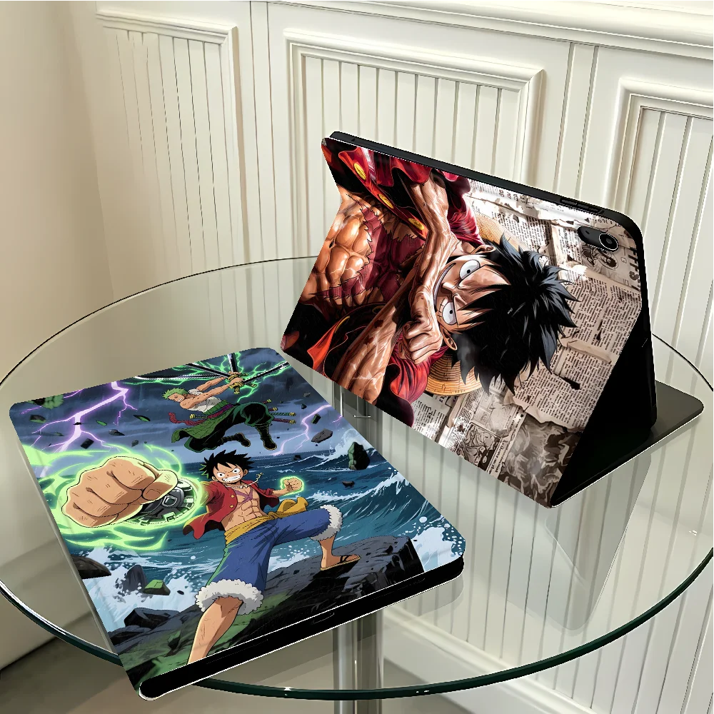 Japan Monkey L-Luffys Anime with Pencil Slot Case for Samsung Galaxy Tab S7 S8+ S10 Plus A7 Lite S10FE S9+ S10 Lite A11 A8