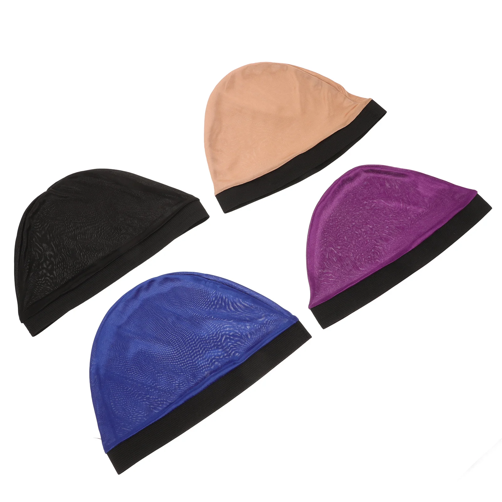 

4 Pcs Female Shower Cap Hair Protective Caps Night Sleeping Hat Elastic Bath Women Stretchy Housework Lightweight Women's