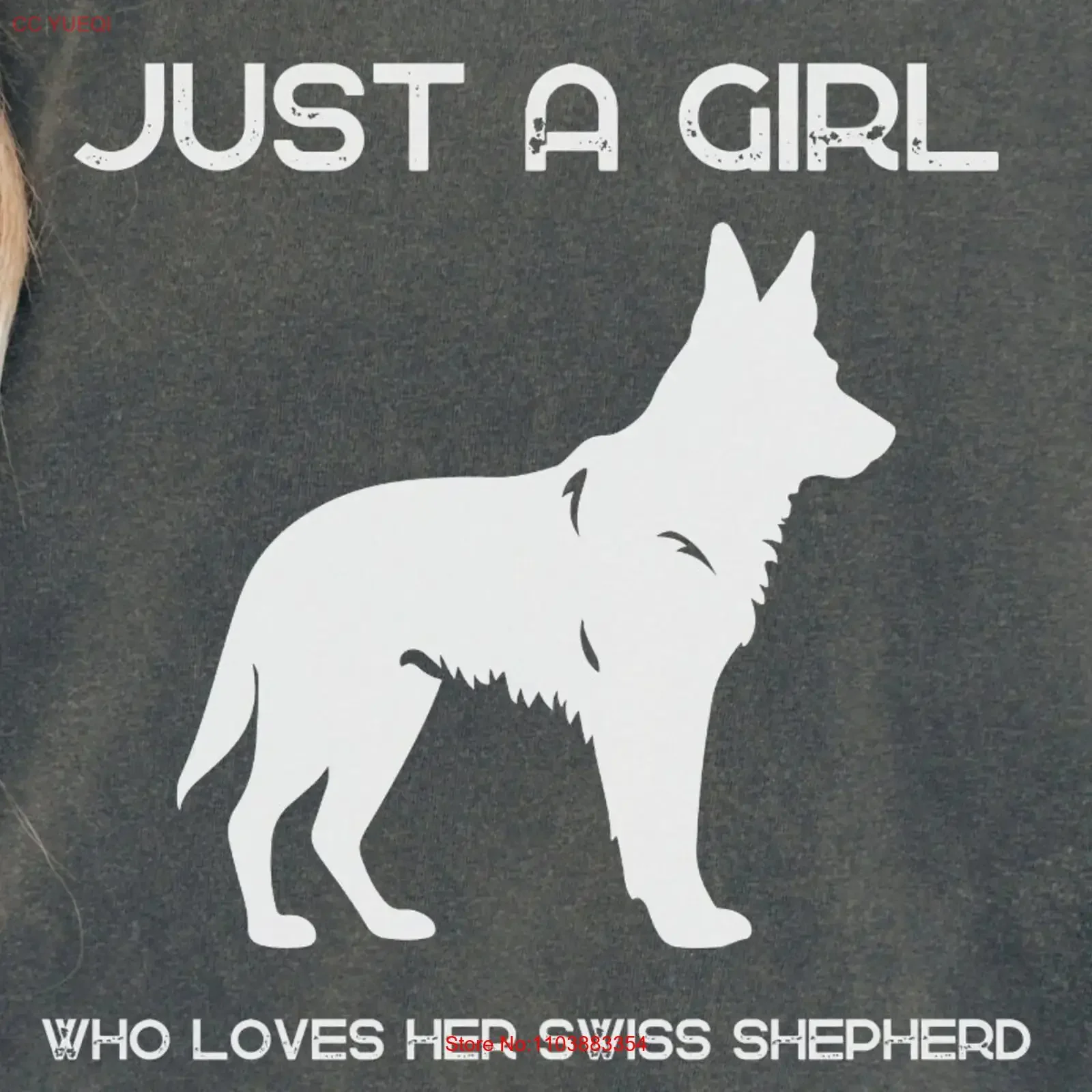 Sólo una chica que ama su pastor suizo para los amantes de los perros camiseta Berger Blanc Suisse mamá cumpleaños divertido vintage lavado suave