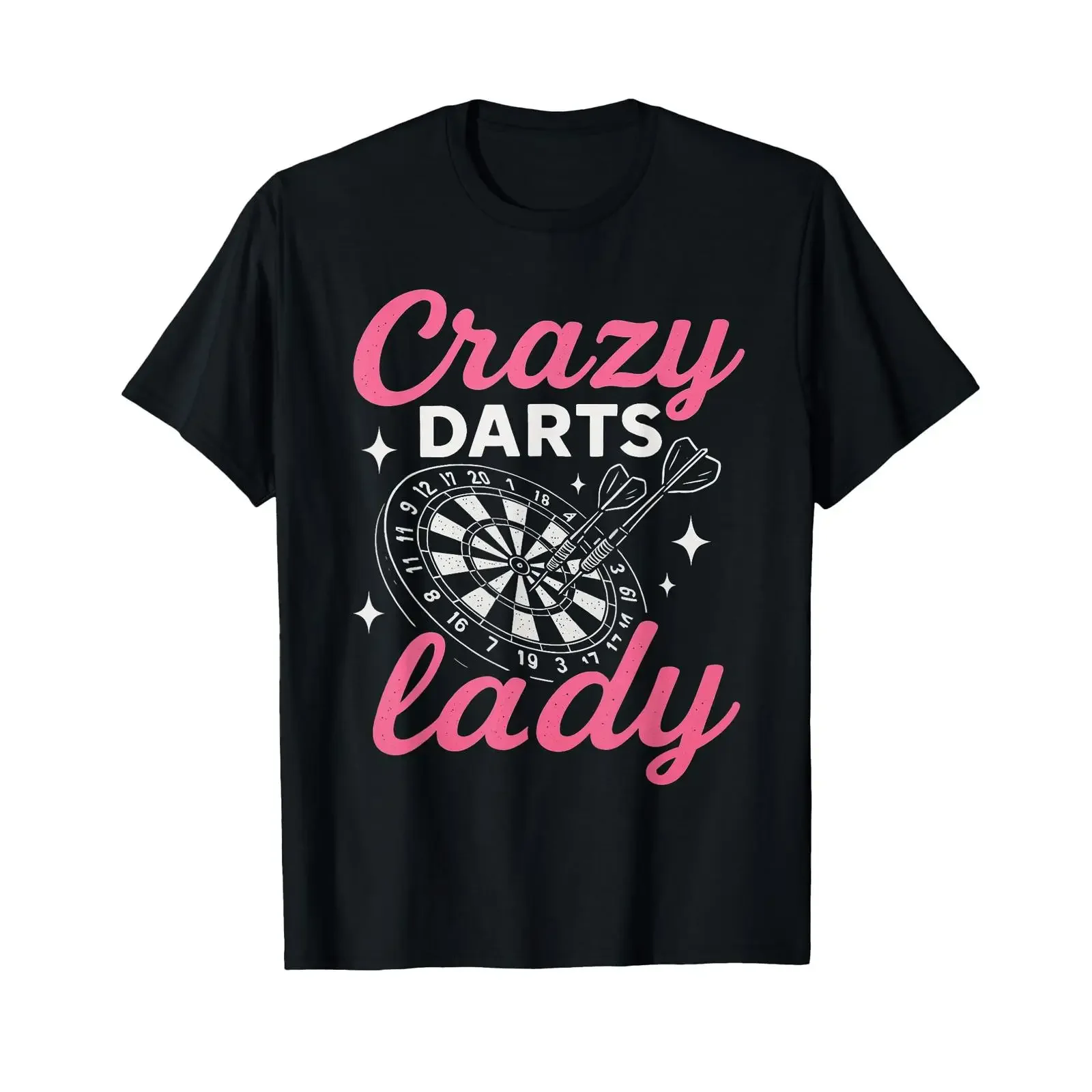 Crazy Darts Lady Dartboard Throwing Dart Bullseye Shooting T Shirt vintage Washed Top For Everyday Wear Soft designer clothes