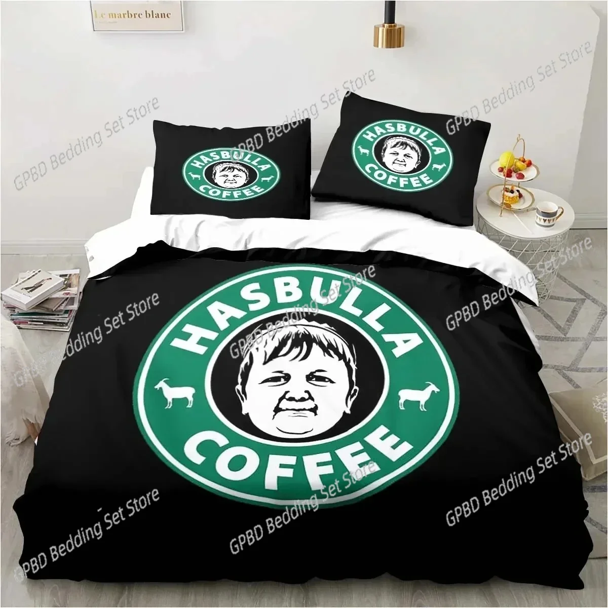 

Hasbulla Magomedov Fighting Meme Bedding Set Single Twin Double Queen King Cal King Size Bed Linen Set