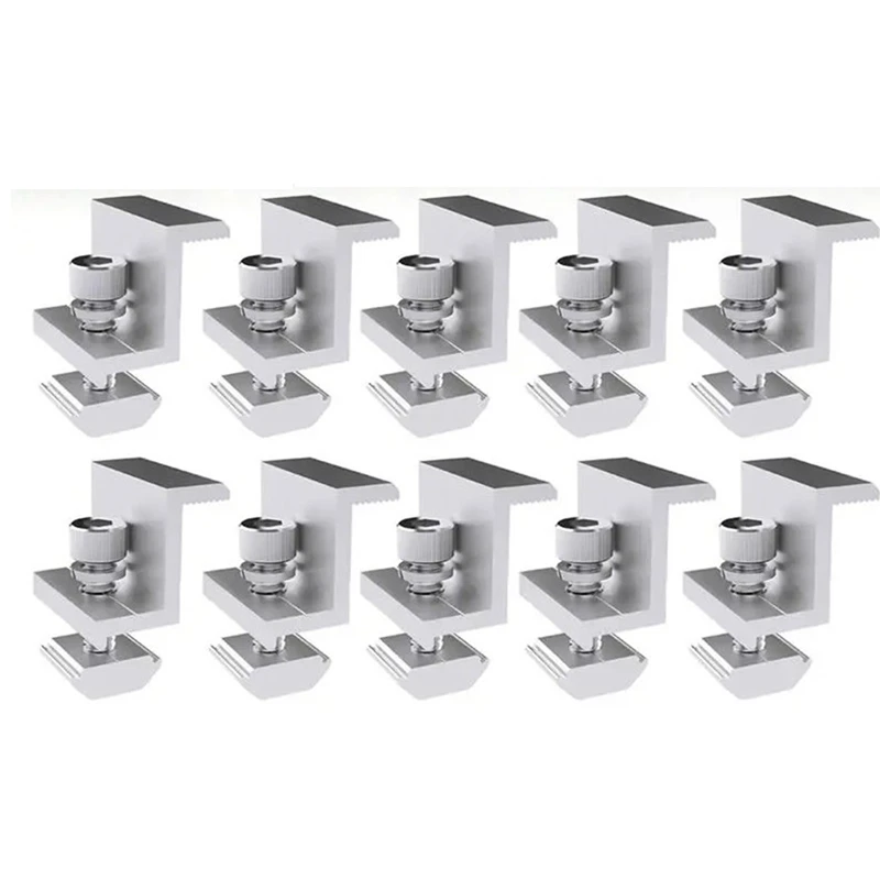 10Pcs Solar Photovoltaic Bracket Aluminum Alloy Clamp For Solar Module Solar Panel Racking Mounts Accessories PV Clamp