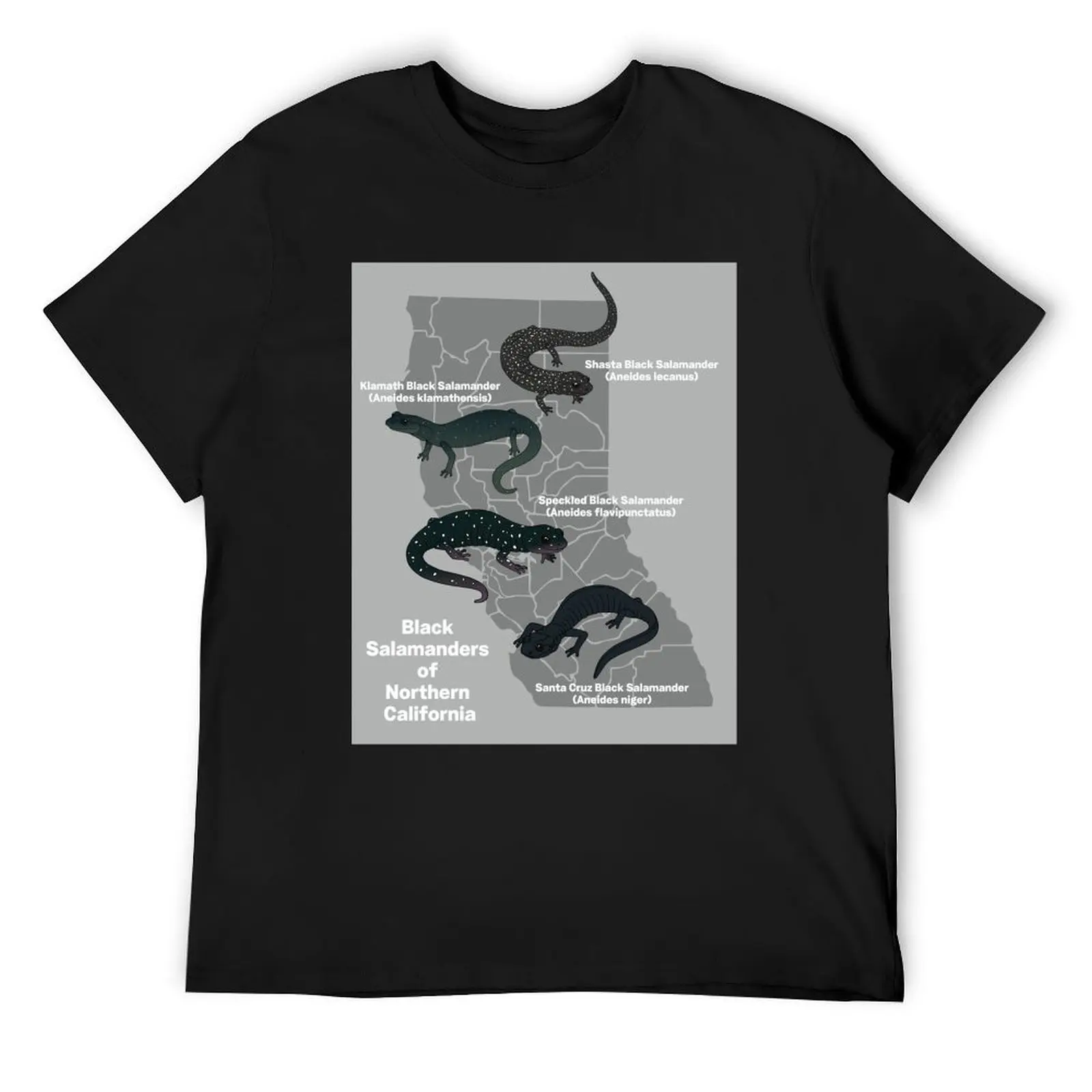 

Black Salamanders of Northern California T-Shirt gifts for boyfriend sweat summer top funny t shirts for men