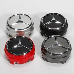 4PCS 75mm Car Wheel Center Hub Caps Cover For Mercedes Benz B/C/E/S Class A Class C200L GLC GLK CLA Accessories