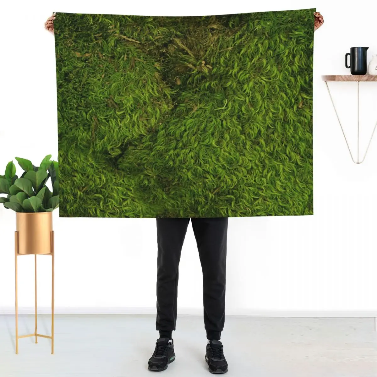 

World of Moss III Throw Blanket Outdoor Soft Blanket for Picnic Beach Camping