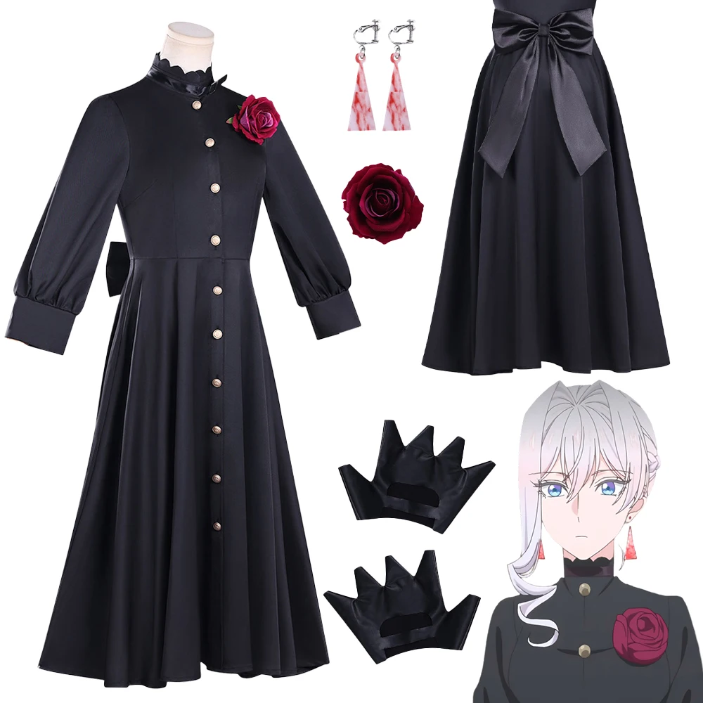 

Фантазия Аниме May I Ask One Final Thing El Vandimion Косплей Черное Платье Женский Костюм Disfraz Женский Хэллоуин Карнавальная Ткань