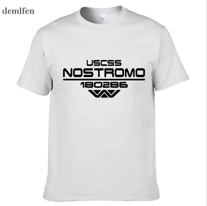 نوسترومو الغريبة الأجانب الخيال العلمي تحية مضحك الرجال تي شيرت الصيف القطن تي شيرت بلايز #6