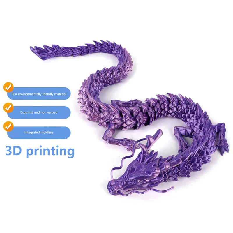 3D Printed Chinese Dragon Full Body Joints That Can Move Home Furnishings And Decorations Are Worth Collecting Creative Toys