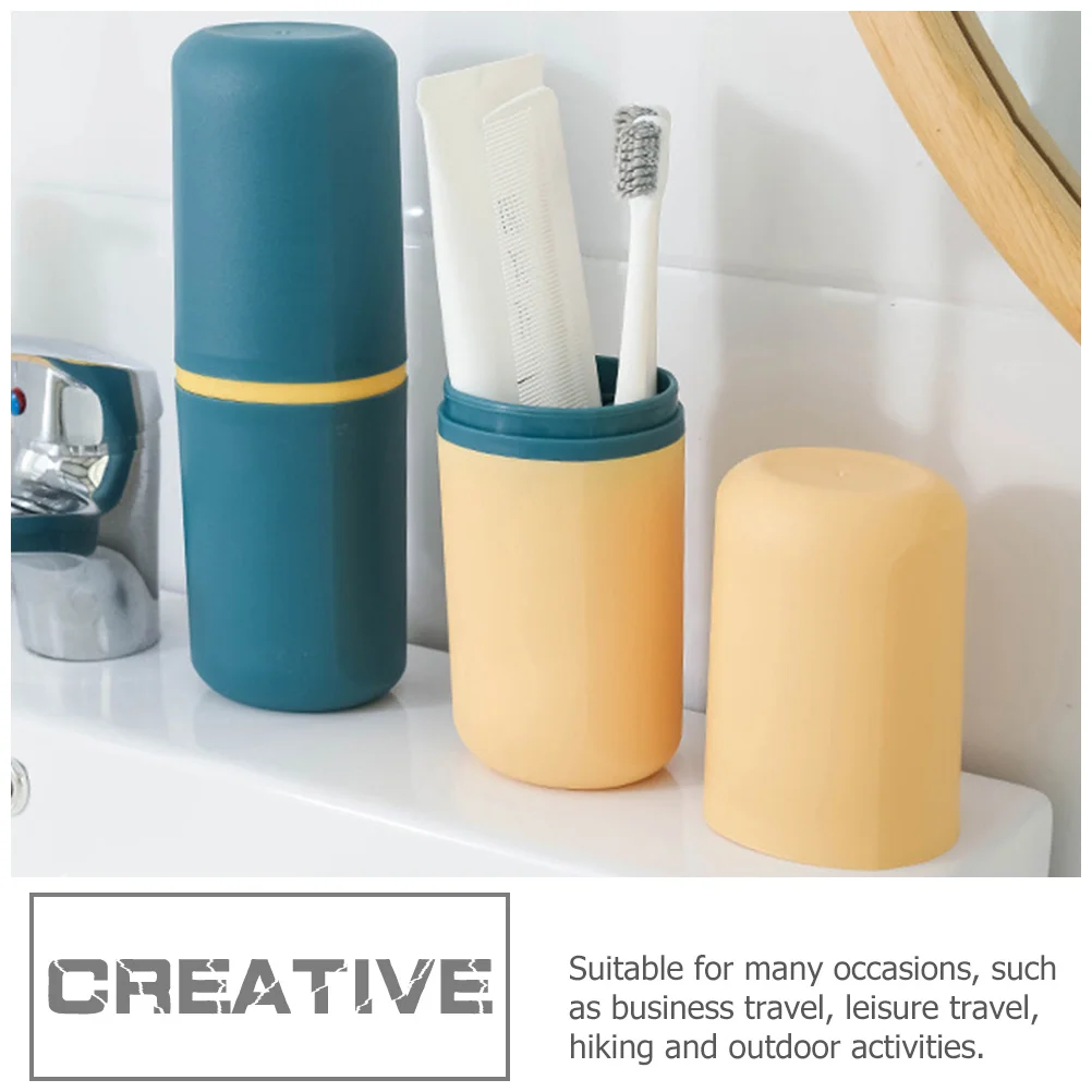 

4Pcs Travel Toothbrush Container Compact Toothbrush Storage Holder Sturdy Plastic Case for Home School Travel Accessories