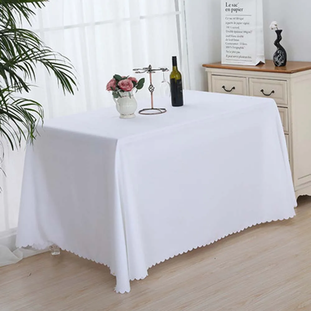 Table Cloth Solid Color Rectangular Tablecloths Wedding Elegant Conference Hotel Table Cover Exhibition Event Banquet Tablecloth