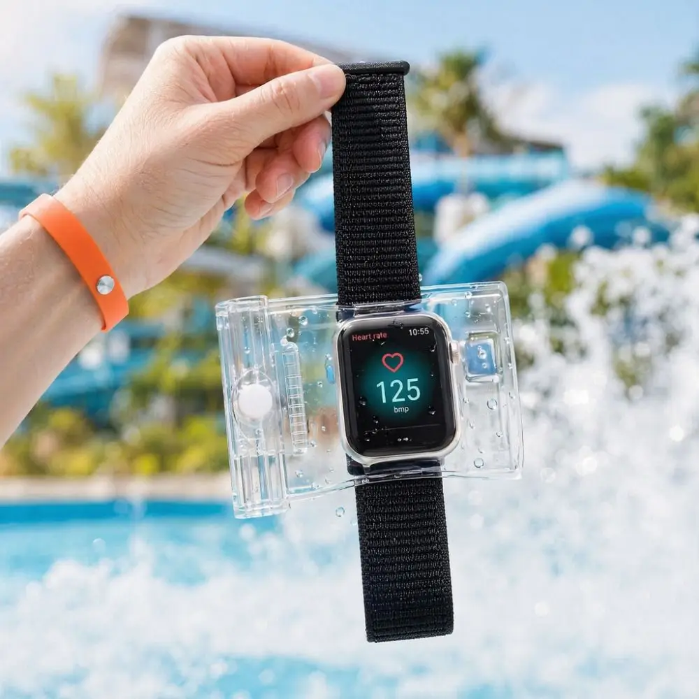 IPX8 Waterproof Smartwatch Waterproof Protective Pouch Portable Touchscreen Compatible Swim Smartwatch Protector Sealed