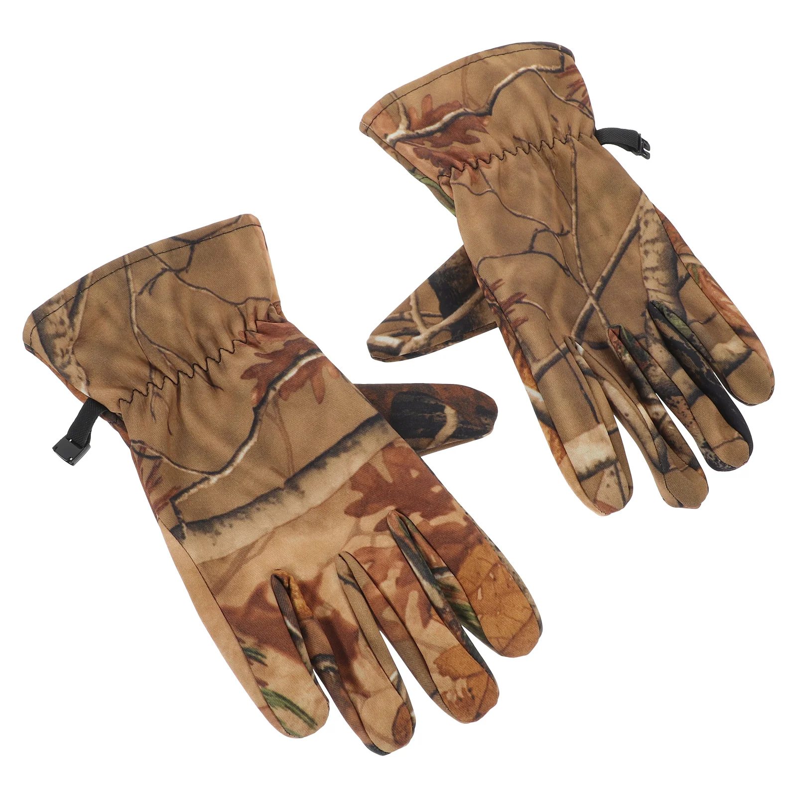 1 par de guantes de caza de camuflaje, guantes de dedo completo, equipo de camuflaje para caza al aire libre, guantes de camuflaje