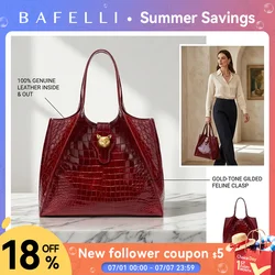 New 2026 Light Luxury Crocodile Pattern Genuine Leather Women's Messenger Bag Commuter Versatile Large Capacity Handbag
