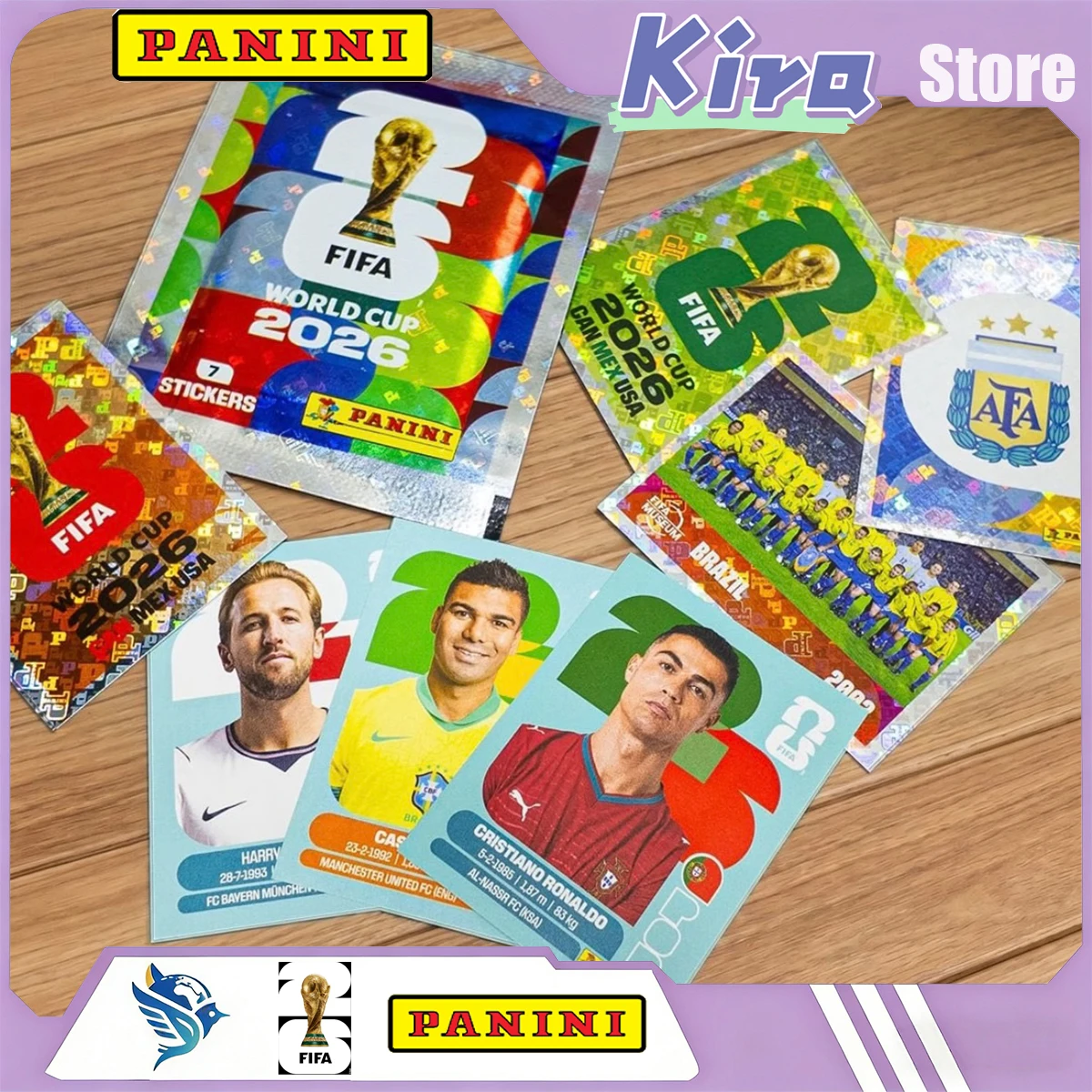 Pegatinas Oficiales del Mundial FIFA 2026 de PANINI, Juego de Pegatinas de Messi y Neymar para Coleccionar, Venta Individual, Regalos Sorpresa para Fanáticos
