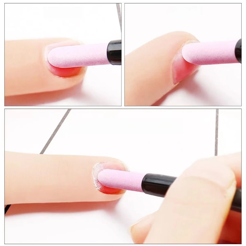 3-10 قطعة مانيكير الكوارتز تلميع مجموعة أقلام طلاء الأظافر مزيل الجلد الميت الكوارتز القلم غرامة الرملي الكوارتز حجر مسمار انتهازي للبشرة