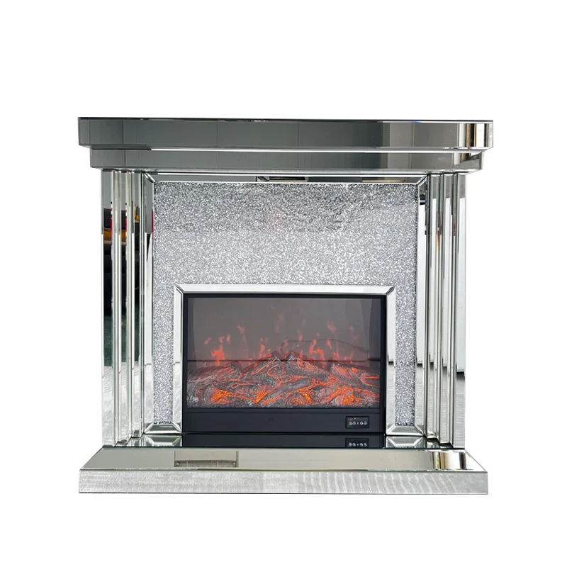 

Factory direct sales heating fireplace cabinet 3D simulation, fake firewood stove in the fire chamber, French electronic firepla