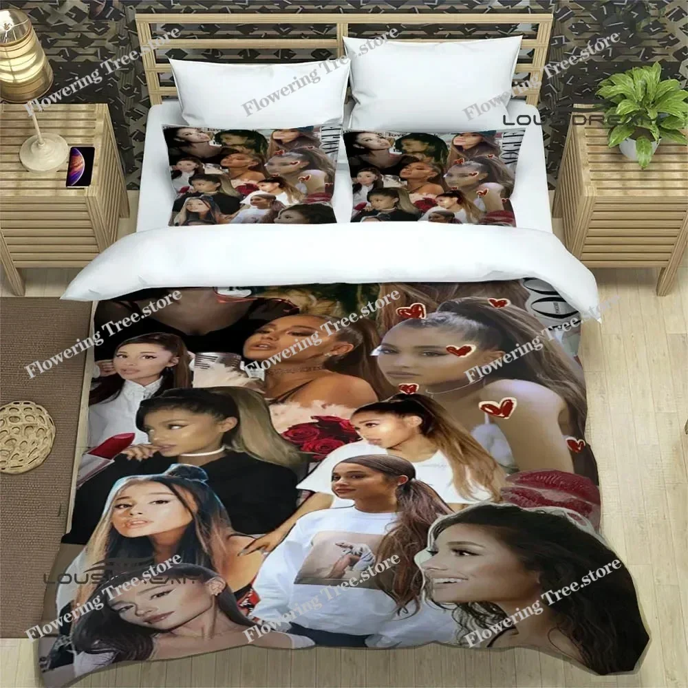 Singer Ariana Grande Printed Bedding Sets Exquisite Bed Supplies Set Duvet Cover Comforter Set Bedding Set Luxury Birthday Gift