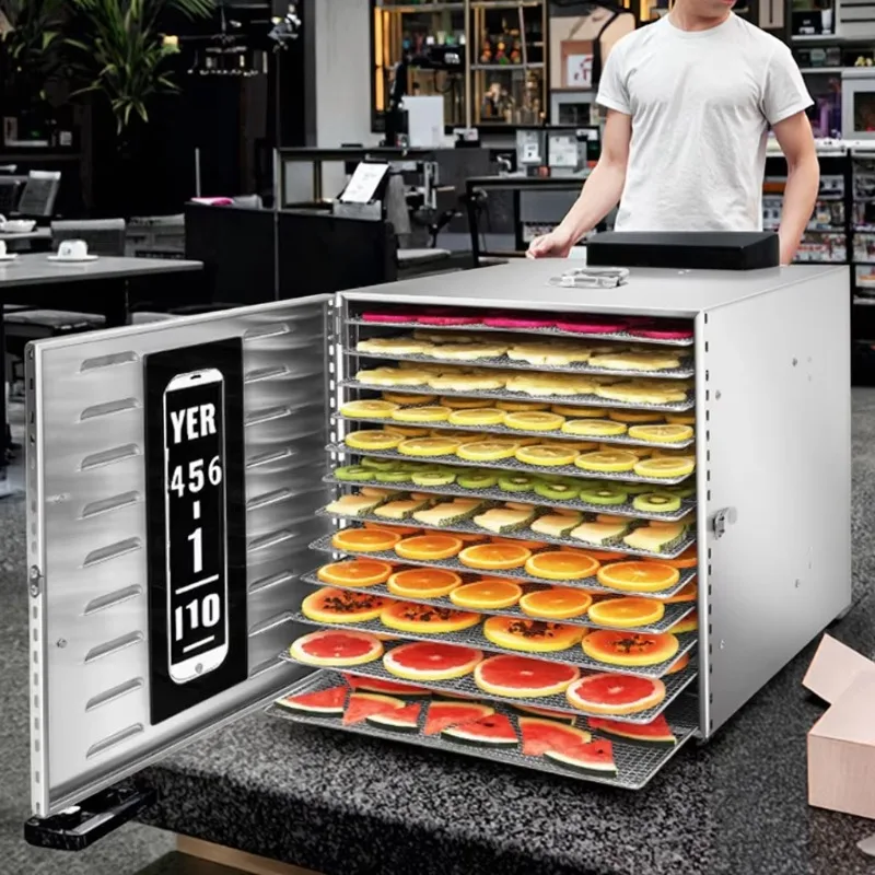 Nuovo asciugatrice elettrica per mango 220V per snack a buccia d'arancia da utilizzare per ristoranti al dettaglio, aziende agricole, uso domestico con componente motore centrale
