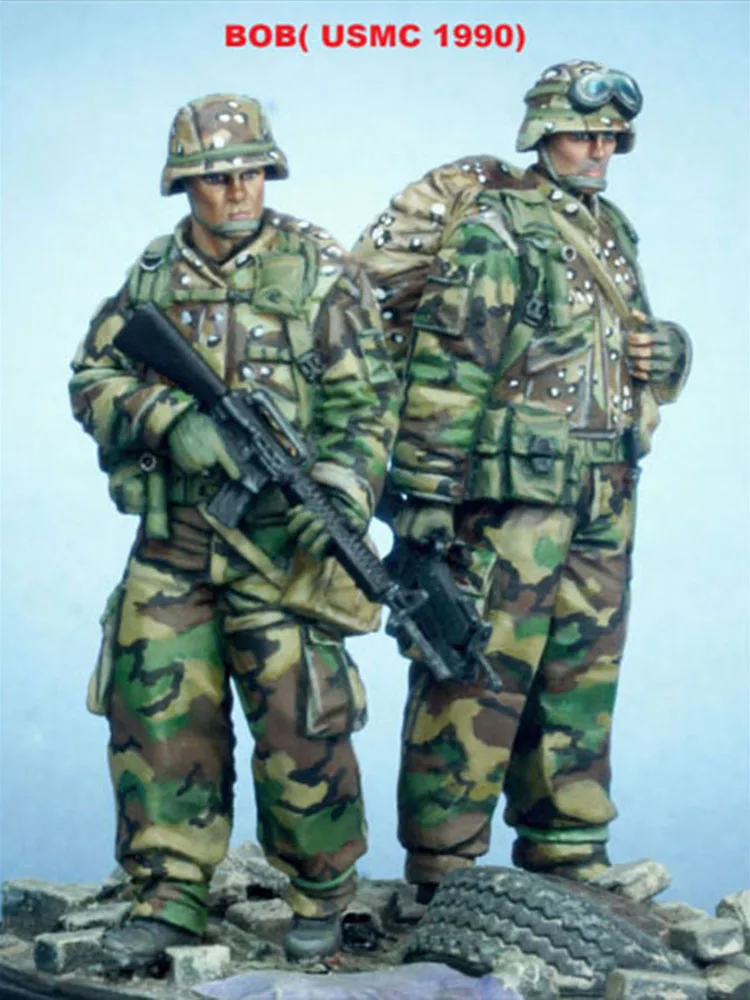 Unassambled  1/35  ancient in 1990 Set - Bob & Bucky  man Resin figure miniature model kits Unpainted