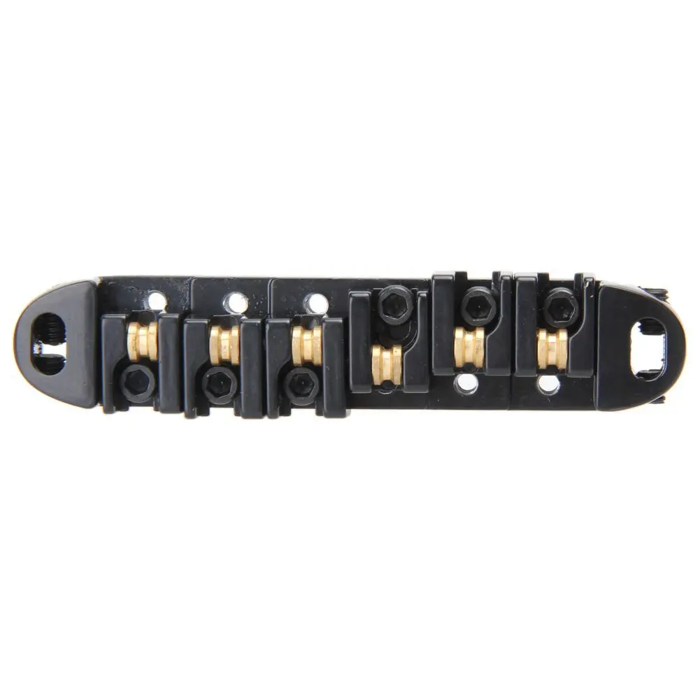 L71ARoller Saddle Tune-O-Matic Guitar Bridge for Gibson Les Paul Electric Guitar Replacement (Black)