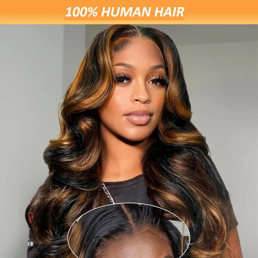 1B30 Glueless Lace Front Wig Human Hair 5x5 13x4 13x6 Ombre Body Wave Lace Frontal Closure Wigs Hd Lace Human Hair Ready To Go