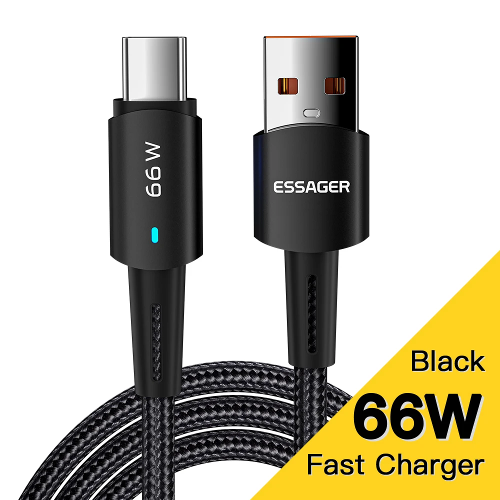 Essager 7A 100W USB Type C Кабель для быстрой зарядки и передачи данных — фото товара