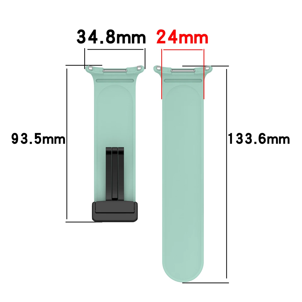 サムスンギャラクシーウォッチ用シリコンストラップ、ウルトラ、グルーブ、折りたたみ、バックルバンド、47mm