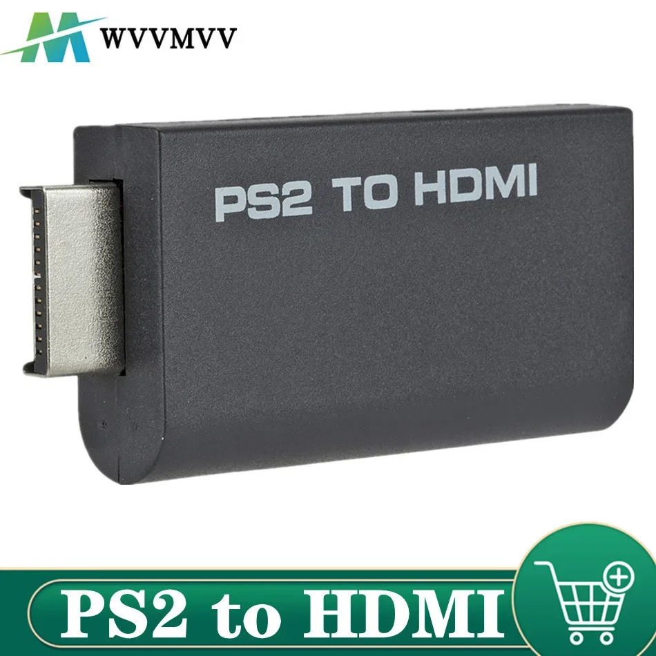 PS2 to HDMI-compatibale 480i/480p/576i Audio Video Converter With 3.5Mm Audio Output Supports All PS2 to HD Display Modes