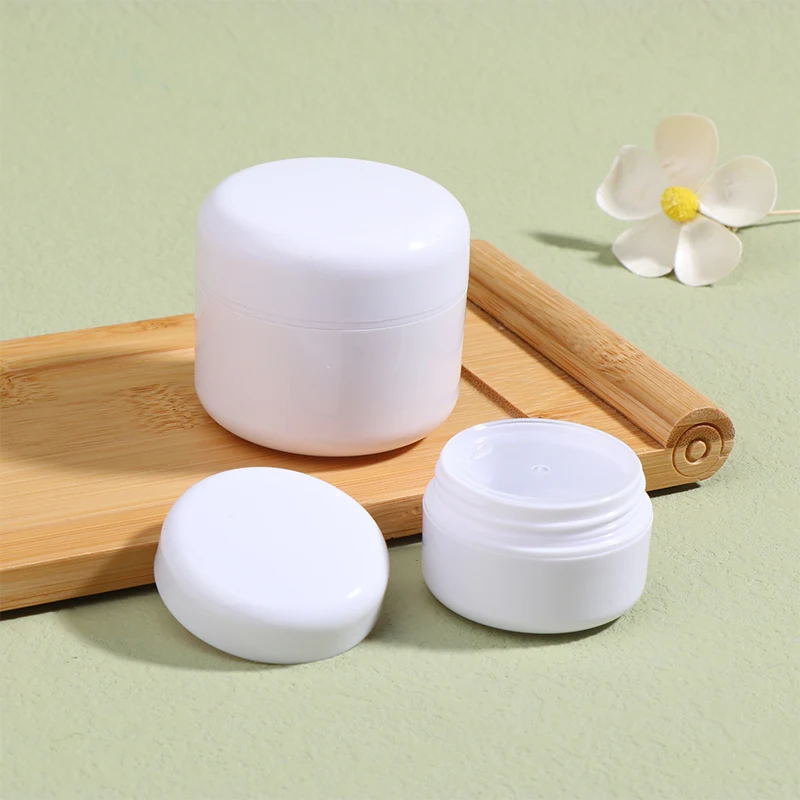 10/30/50g Double Layer UV Protection Plastic Makeup Cream Jars Concentrate Pots Storage Refillable Containers Jar